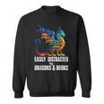 Reading Lover Easily Distracted By Dragons And Books Dragon Sweatshirt