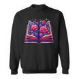 Reading Lover Librarian Book Lovers Flowers English Roses Sweatshirt