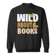 Reading Teacher Book Reader Student Leopard Wild About Books For Men Women Sweatshirt