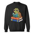 Reading Turtle Bookworm Cute Turtle With Glasses Books Sweatshirt Reading Turtle Bookworm Cute Turtle With Glasses Books Sweatshirt