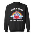 Reading Unicorn Take A Look It's In A Book Retro Rainbow Sweatshirt Reading Unicorn Take A Look It's In A Book Retro Rainbow Sweatshirt