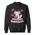 Readsalotl Axolotl Kawaii Anime Book Lover Reading Sweatshirt