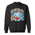 Readsolotl Axolotl Axolotl Lover Kawaii Reading Book Sweatshirt