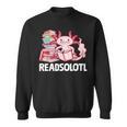 Readsolotl Axolotl Reading Fish Books Lizard Sweatshirt