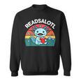 Readsolotl Read Book Axolotl Shirt Salamander Boys Girl Kids Sweatshirt