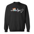 Red Panda Reading Book Heartbeat Sweatshirt