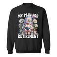 Retired Teacher Gnome Reading A Book Retirement Plan Sweatshirt