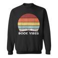 Retro Book Vibes Rainbow For Reading Lovers Vintage Sweatshirt