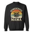 Retro Floral Homeschool Mama Wildflower Book Stack Aesthetic Sweatshirt