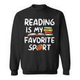 Retro Reading Is My Favorite Sport Football World Book Day Sweatshirt