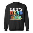 Retro Reading Teacher Book Lover Let's Read Sweatshirt