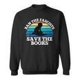 Retro Vintage Ban The Fascists Save The Books Book Lovers Sweatshirt