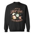 I Run ON HOT Tea & Books Reader Reading Meme Sweatshirt