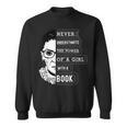 Ruth Bader Ginsburg Shirt Girl With A Book Political Resist Sweatshirt