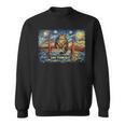 San Francisco Cat Golden Gate Bridge Starry Night Book Lover Sweatshirt San Francisco Cat Golden Gate Bridge Starry Night Book Lover Sweatshirt