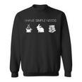 I Have Simple Needs Bunny Coffee Rabbit Books Sweatshirt