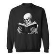 Skeleton Reading Book Bookworm Reader Bookish Halloween Sweatshirt Skeleton Reading Book Bookworm Reader Bookish Halloween Sweatshirt