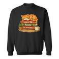 Sleeping Cat On Books Leave Me Alone I'm Recharging Sweatshirt