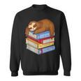 Sloth Napping On Book Stack Sweatshirt