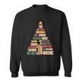 Snowy Book Tree Christmas For Readers And Librarians Sweatshirt