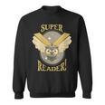 Super Reader Owl Bookmarks Reading Librarian Nocturnal Book Sweatshirt