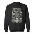Support Your Local Library Goth Book Sweatshirt