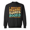 I Survived Reading Banned Books Read Librarian Men Women Sweatshirt