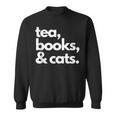 Tea Books And Cats Cat Mom Mum Mama Dad Reading Lover Book Sweatshirt Tea Books And Cats Cat Mom Mum Mama Dad Reading Lover Book Sweatshirt