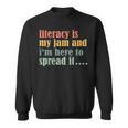Teaching Fun Literacy Is My Jam Librarian Book Lover Teacher Sweatshirt Teaching Fun Literacy Is My Jam Librarian Book Lover Teacher Sweatshirt
