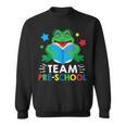 Team Pre-School Reading Frog Back To School Book Lover Sweatshirt Team Pre-School Reading Frog Back To School Book Lover Sweatshirt