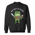 Test Day Grumpy Frog Book WE Test AT Dawn Fantasy Sweatshirt