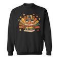 Thanksgiving Turkey Reading Book Fall Season Teacher Costume Sweatshirt