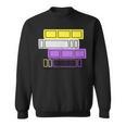 Threadless Grey Sky Chai Nonbinary Pride Book Stack Graphic Sweatshirt