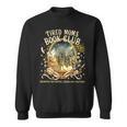 Tired Moms Book Club Cozy Night Coffee Reading Cat Sweatshirt