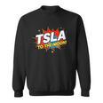 TSLA To The Moon Comic Book Style Splash Sweatshirt