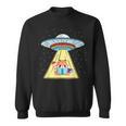 Ufo Abduction Red Panda Reading Book Sweatshirt