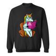Unicorn Librarian For A Teacher Reading Book In School Sweatshirt
