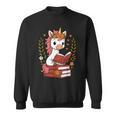 Unicorn Reading Book Graphic Unicorn With Book Floral Sweatshirt Unicorn Reading Book Graphic Unicorn With Book Floral Sweatshirt