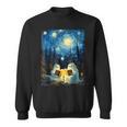 Van Gogh Starry Night Ghost Book Reading Camping Halloween Sweatshirt Van Gogh Starry Night Ghost Book Reading Camping Halloween Sweatshirt