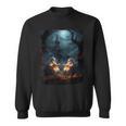 Vintage Boo Halloween Camping Reading Teacher Books Ghost Sweatshirt