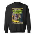 Vintage Horror Comic Book Cover Shadowed Library Zombie Sweatshirt Vintage Horror Comic Book Cover Shadowed Library Zombie Sweatshirt