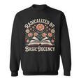 Vintage Radicalized By Basic Decency Flowers And Books Women Sweatshirt Vintage Radicalized By Basic Decency Flowers And Books Women Sweatshirt