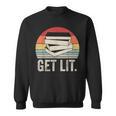 Vintage Retro Get Lit With Books Book Reading Lover Sweatshirt