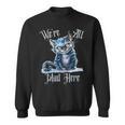 We'Re All Mad Here Cheshire Cat Alice Wonderland Book Kids Sweatshirt