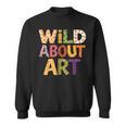 Wild About Art Books Animal Safari Children's Art Teacher Sweatshirt Wild About Art Books Animal Safari Children's Art Teacher Sweatshirt