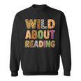 Wild About Reading Book Animal Book Lover Teacher Kids Sweatshirt
