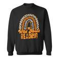 Wild About Reading Books Teacher Leopard Rainbow Men Women Kids Sweatshirt
