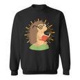 Wildlife Forest Animal Book Reading Bookworm Hedgehog Sweatshirt
