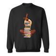 Woman And Books Stack Afro Girl Book Lover Sweatshirt Woman And Books Stack Afro Girl Book Lover Sweatshirt