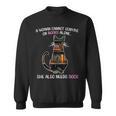 A Woman Cannot Survive On Books Alone She Also Needs CAT Sweatshirt